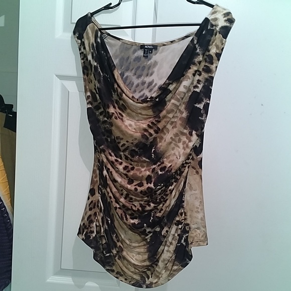 Side ruched leopard print top XL - Picture 1 of 1